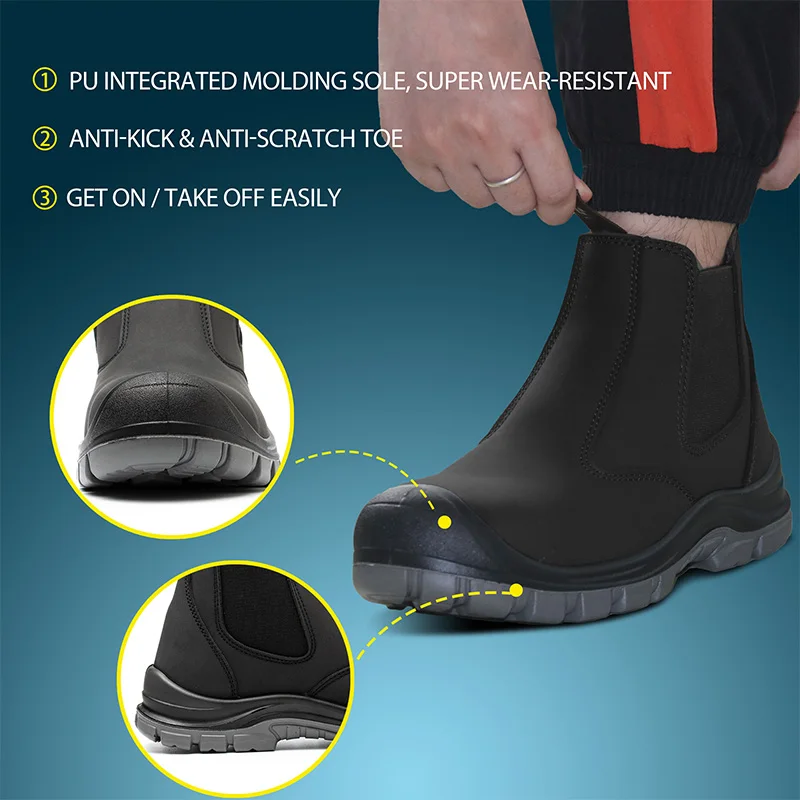 Легкие рабочие ботинки с стальным носком безопасная Мужская Промышленная защитная обувь кожаные защитные Caterpillarboots