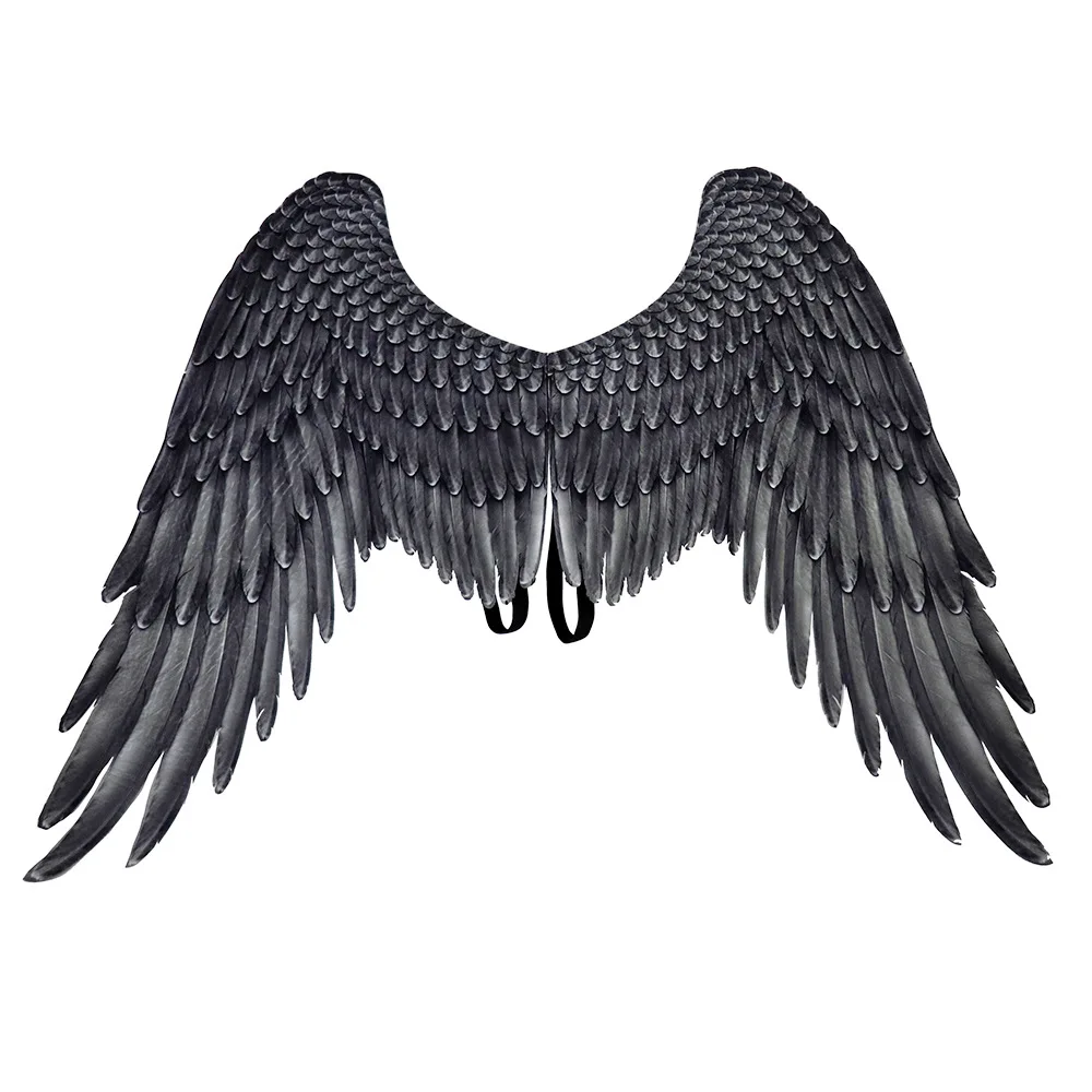 Angel Carnival Halloween Mardigras Oversized Black White Wings Costume Props Cross Border