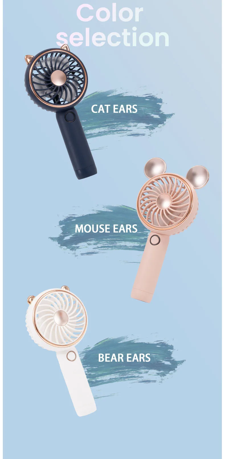 Popular Product Portable Usb Rechargeable Handle Electric Desk Low Noise Mini Fan