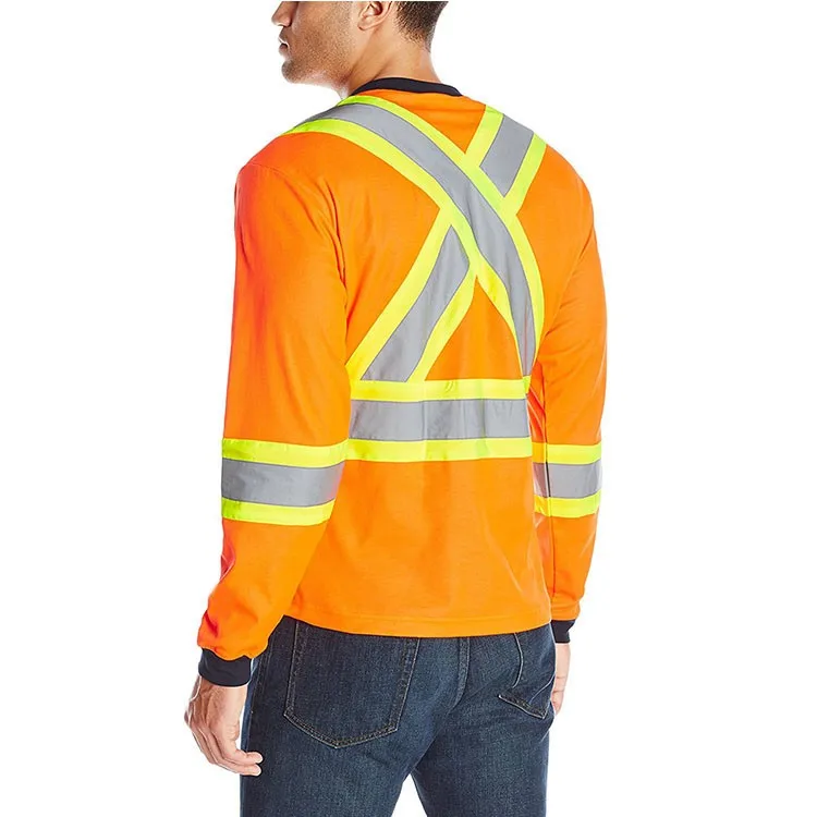 safety  reflective work long sleeve T-shirt