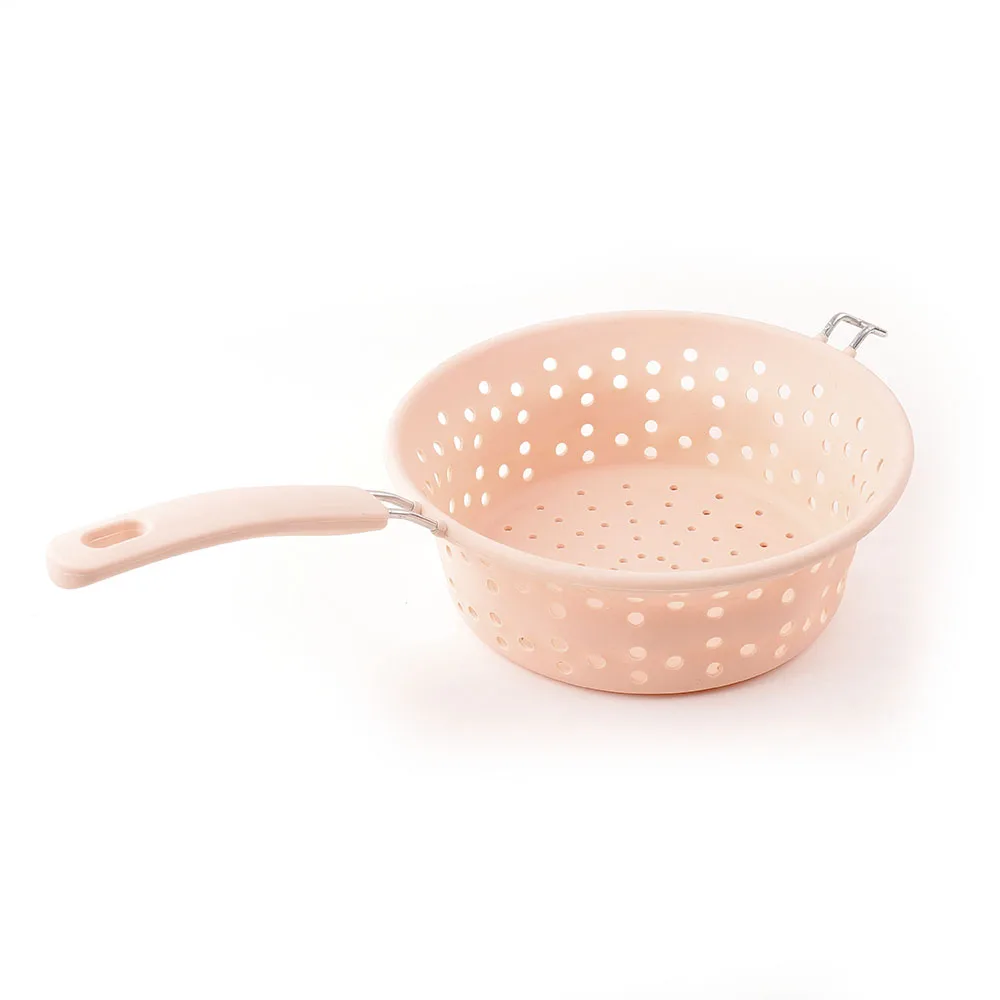 High Quality Kitchen Gadget Plastic Silicone Collapsible Colander Strainer