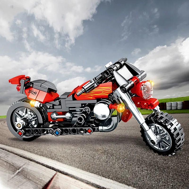 Harley Scooter / KTM Motocross Technic Series Motocross Set Building Blocks Educational Toy Model Gift Boys and Girls Bricks