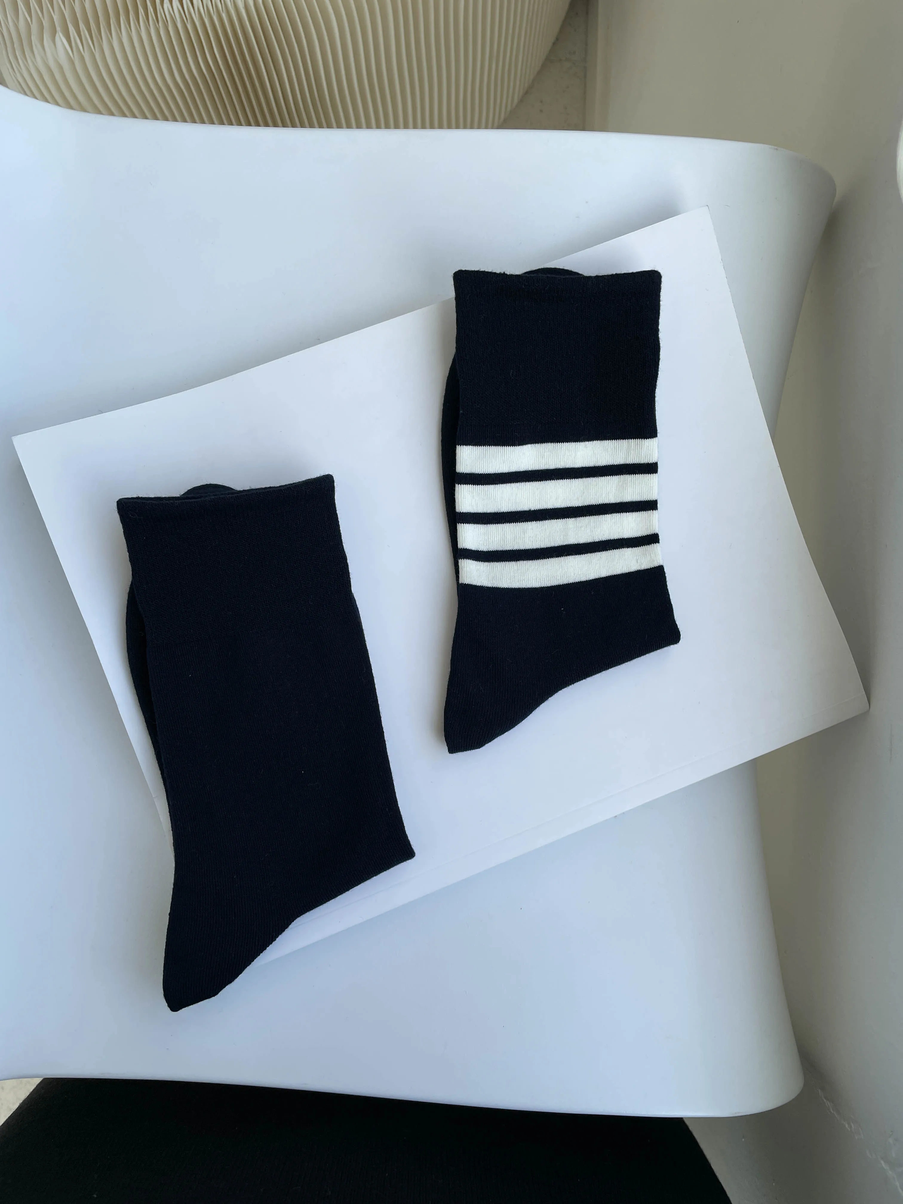  Factory Supply Fashion Ladies Soft Striped Athletic Cotton Crew Sport