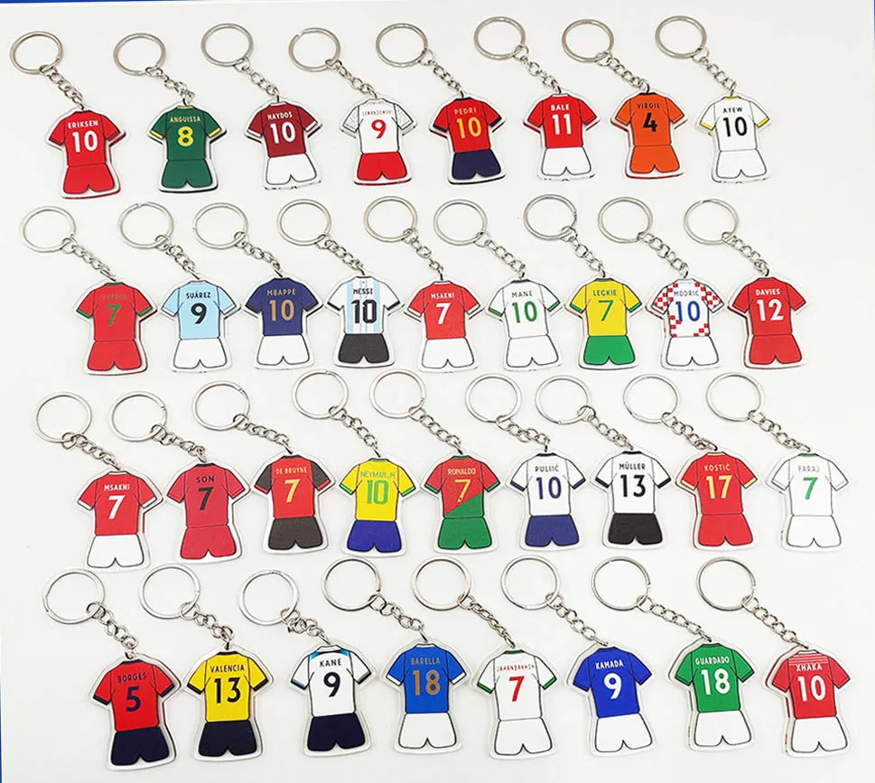 Wholesale Custom Baseball Softball Basketball Acrylic key chain shirt shape acrylic keychain  gifts for sports Favor