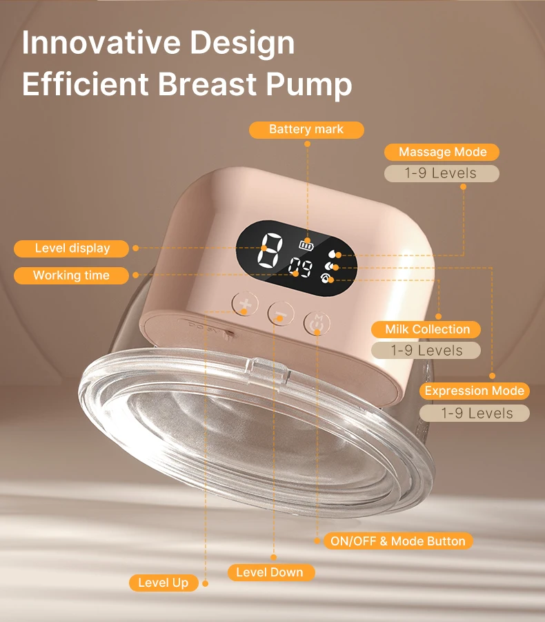Doopser Wearable Hands Free Breast Pump Electric Breast Pump DPS-8012 Silicone Wearable Cup Breast Milk