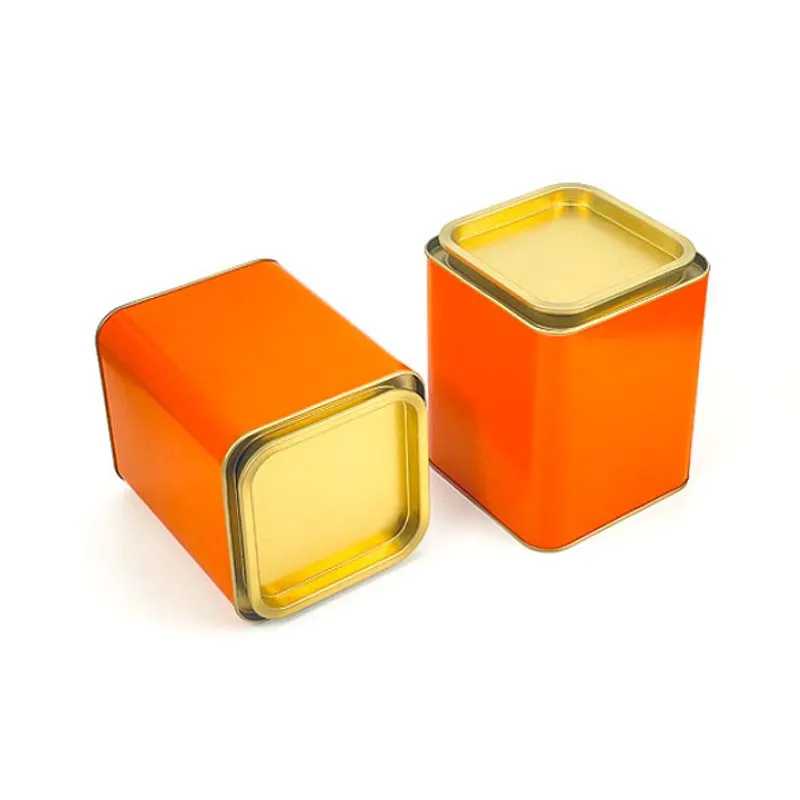 Recyclable Wholesale custom airtight tea powder packing tin cylinder coffee bean tea jar metal food safe metal tea caddy tin can