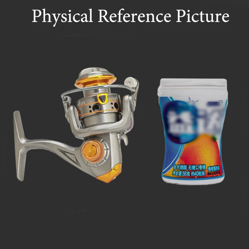 JSFUN Small Mini Spinning Fishing Wheel Gapless 5-in-1 Metal Fishing Vessel Foldable Fishing Reel Carrete De Pesca