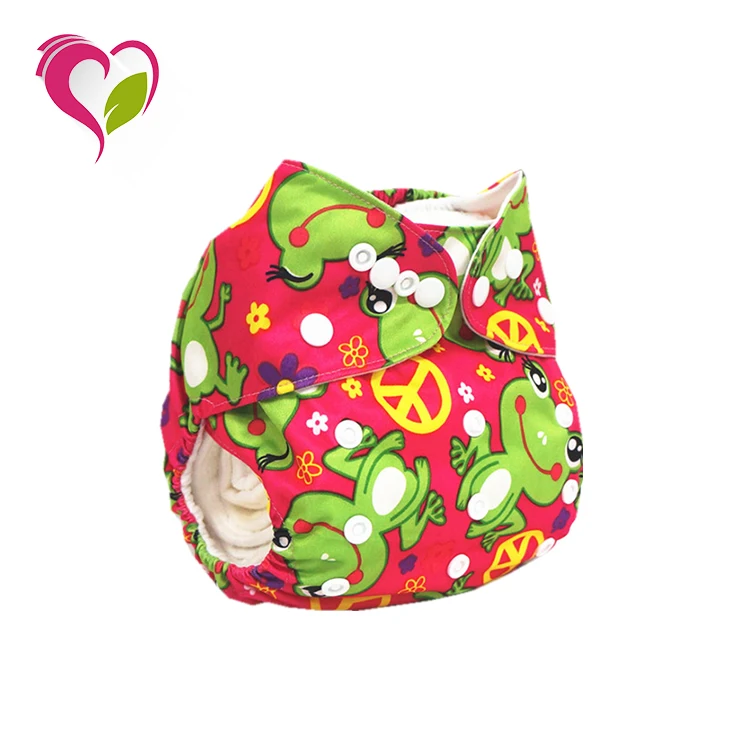 New Design Washable and Economic Baby Nappy Reusable Cartoon Cloth Diapers