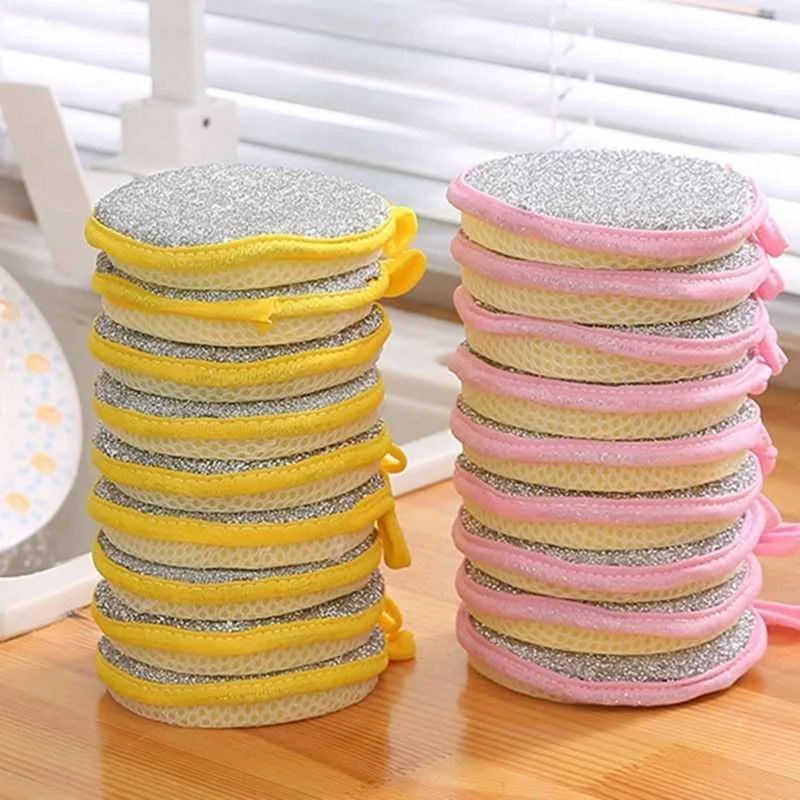 Double Side Dishwashing Sponge Pan Pot Dish Wash Sponges Household Cleaning Tools Kitchen Tableware Dish Washing Brush