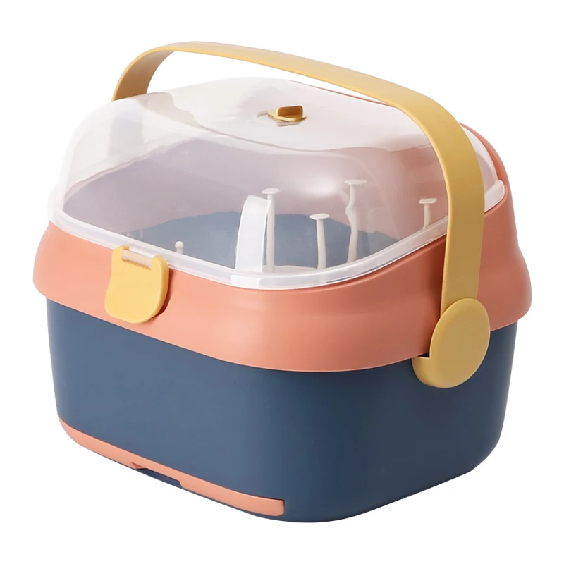 Cute design Multi Functional baby Rack Storage Useful Kids Plastic Milk Nursing Feeding Bottle box