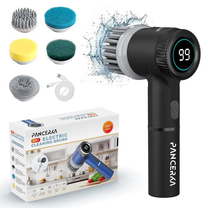 Customized Nylon electric spin scrubber Automatic cleaning brush electric Sink Scrubber for DishWashing Car Floor Bathtub