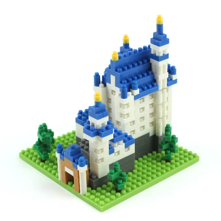 8400-8409 Eiffel Tower Easter Island Taj Mahal Big Ben Swan Stone Castle World Famous Building Blocks Model Brick Kids Gift Toys
