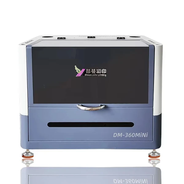 UV Inkjet Printer Machine for Cylindrical Materials for Card and glass Available in CMYK Ink Color