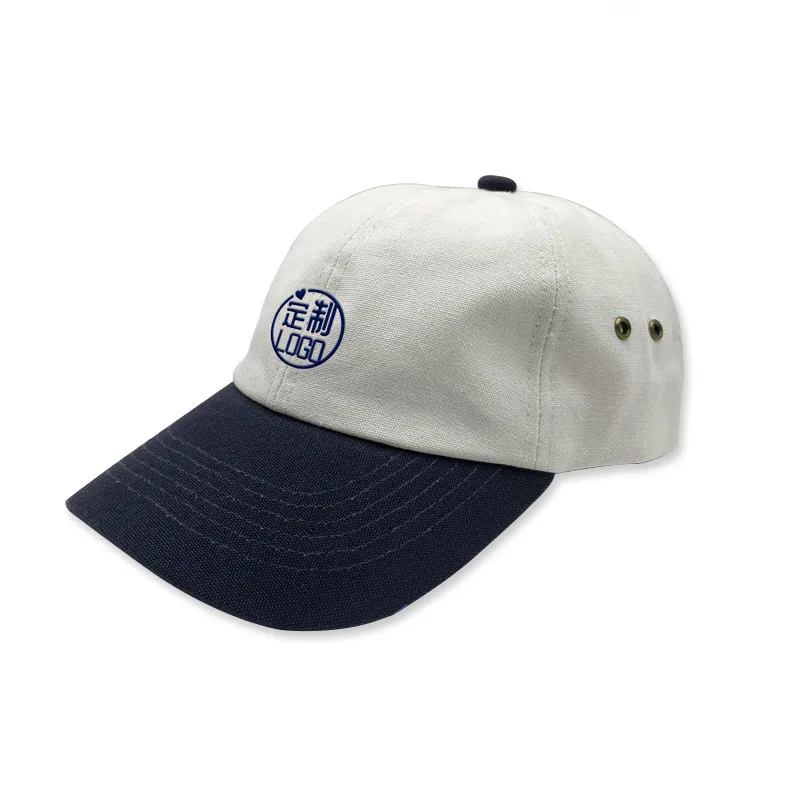 Bestella Custom 100% Cotton 6-Panel Embroidery Luxury Metal Baseball Cap Two Tone Contrast Elegant Casquette Chapeau Basecap