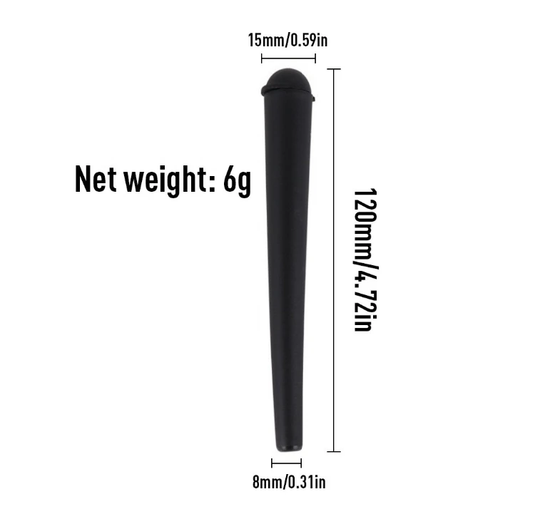 120mm Empty Pop Top Pp Rolling Tube Cigar Packaging Transparent Child Resistant Plastic Conical Cone Tubes