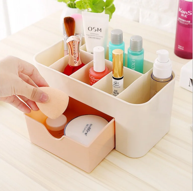 
Multi functional Drawer Desk Stationery makeup Organizer Plastic Cosmetic Storage Box 
