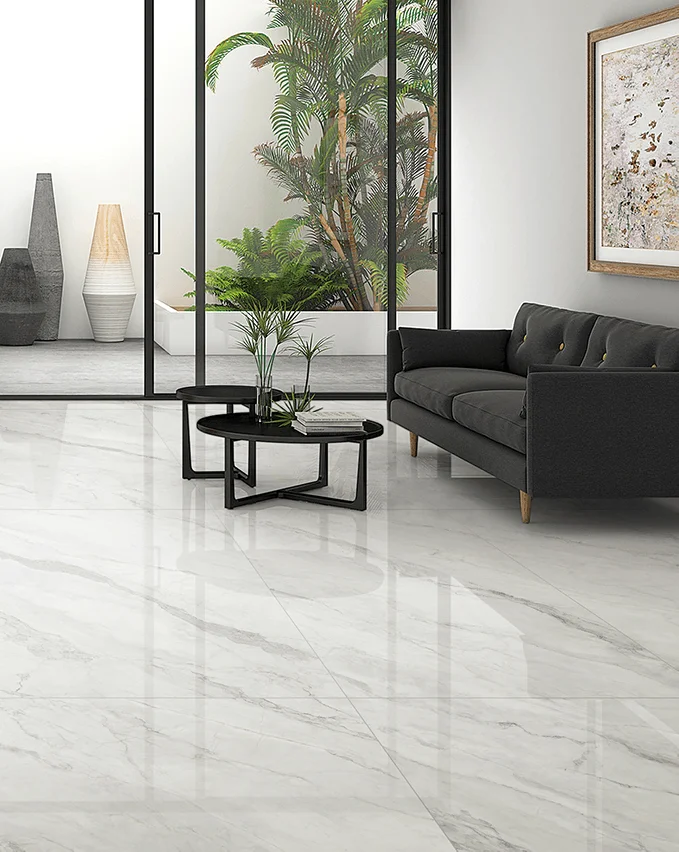 Wholesale Popular Artificial Marble Stone Big Slab Solid Surface Stone Tile Polished Wall Marble Look Porcelain Tile