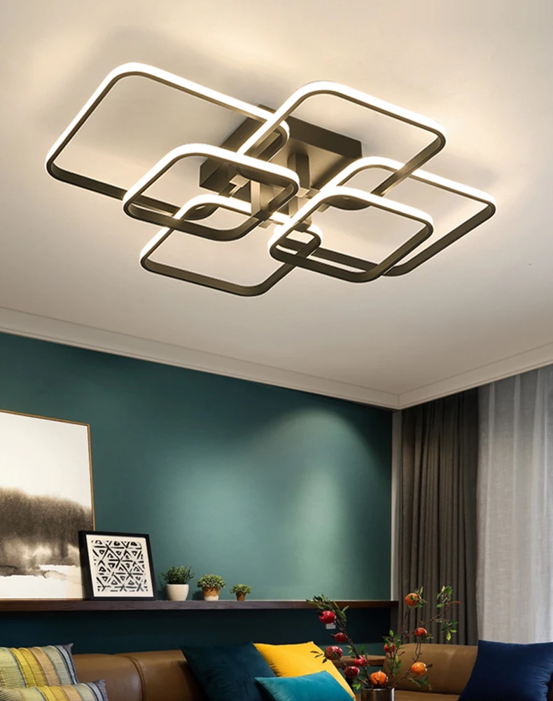 Multiple Combinations Of Modern Simple Rectangular Overhead Lights With Unique Creative Design Bedroom Home Decor