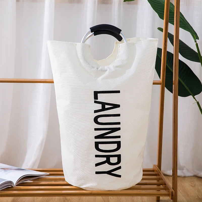 Customizable Blue Oxford Laundry Hamper Organization and Storage Basket for Household Essentials for Home Use