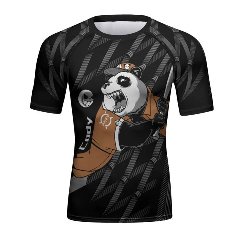 Cody Lundin custom logo printed compression shirt custom upf protection uv rash guard mma bjj spats mma shorts rash guard