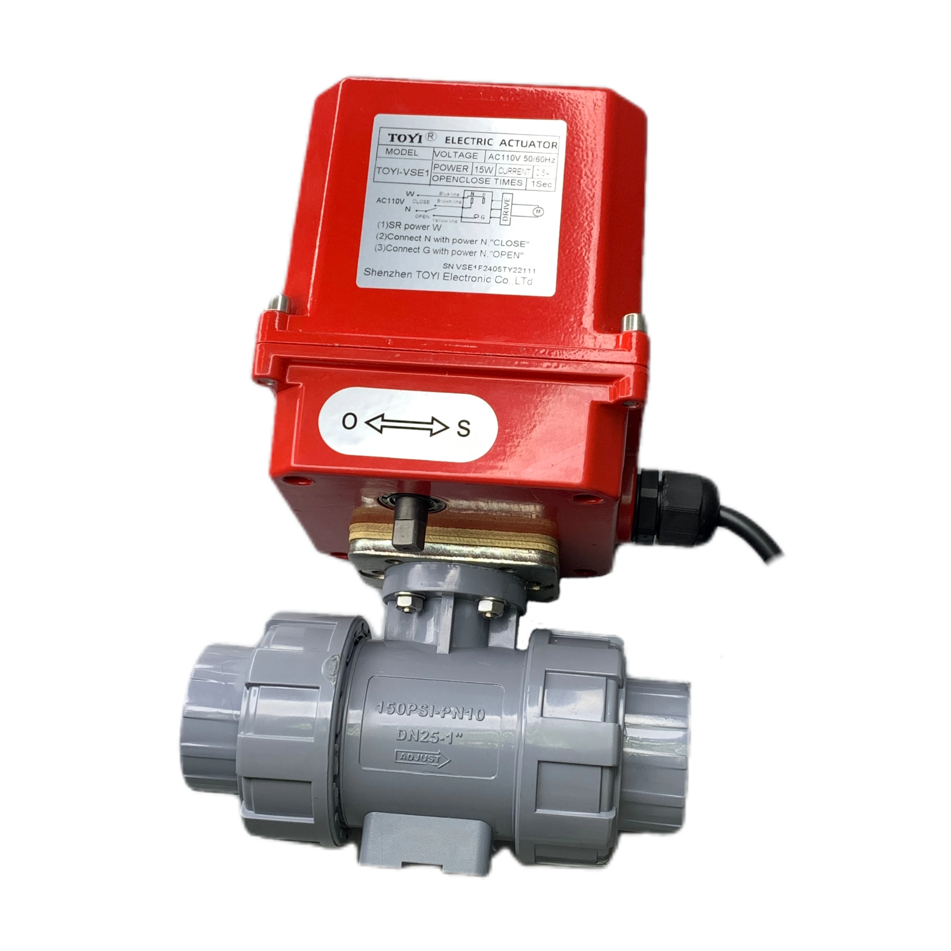 Toyi Proportional Control Valve Electric Ball Valve 1 Second Open/Close UPVC Brass Stainless Steel Water Media OEM Customization