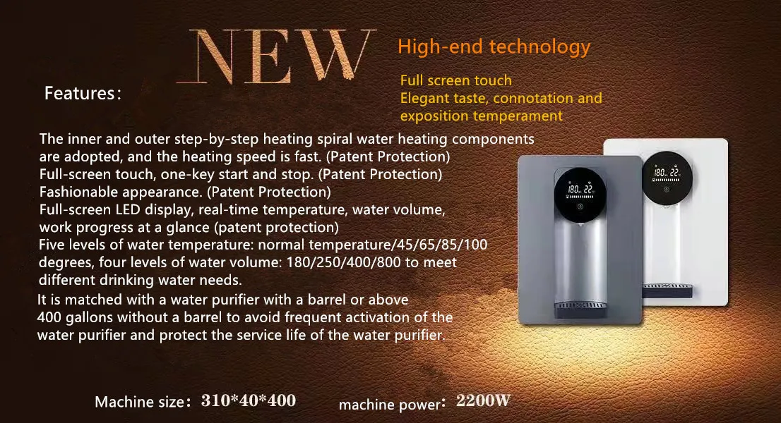 Instant Hot Dispenser Generate Domestic Direct Drinking Tap Water Filter Heating One Machine