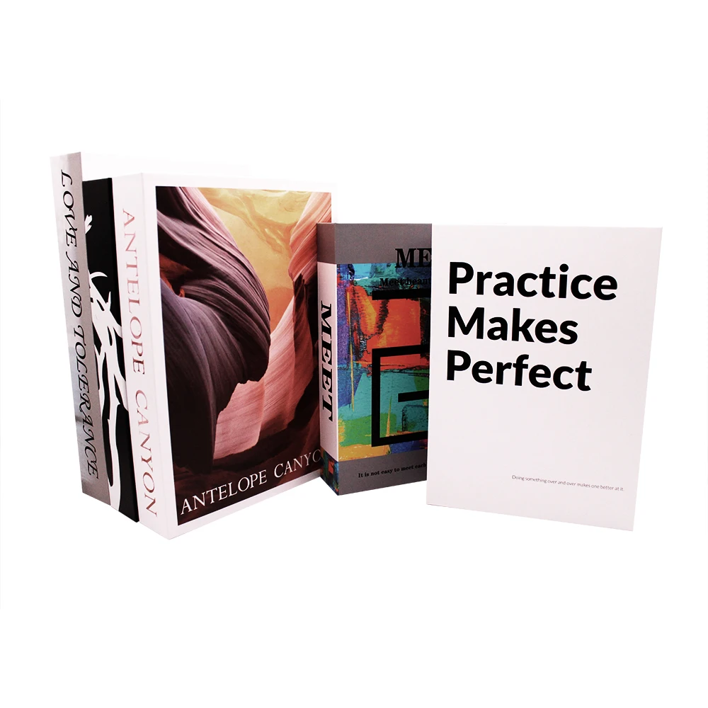 Designer Empty Dummy Hardcover Faux Decor Luxury Books Storage For Table Decorating