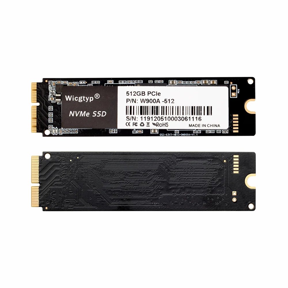 Высокоскоростной Wicgtyp W900A PCIe SSD 512 ГБ 11 ТБ для ноутбука