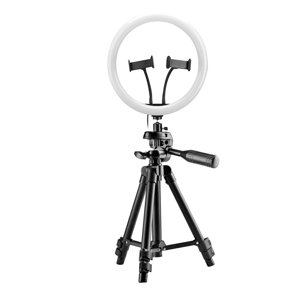 E-IMAGE EL-12KT1 12 inch led ring light with portable lightweight tripod for make up live streaming