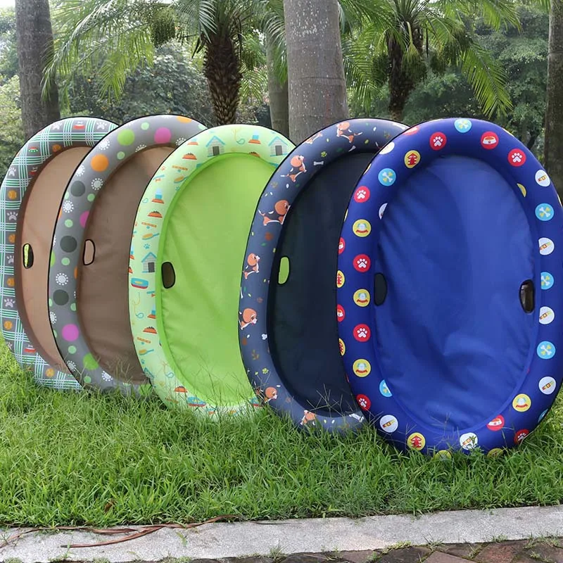 Inflatable Pet Dog Floating Row Beach Toy for Dog Cat Swimming Tool Foldable Swimming Pool Floating Row Bed Water Toy for Dogs