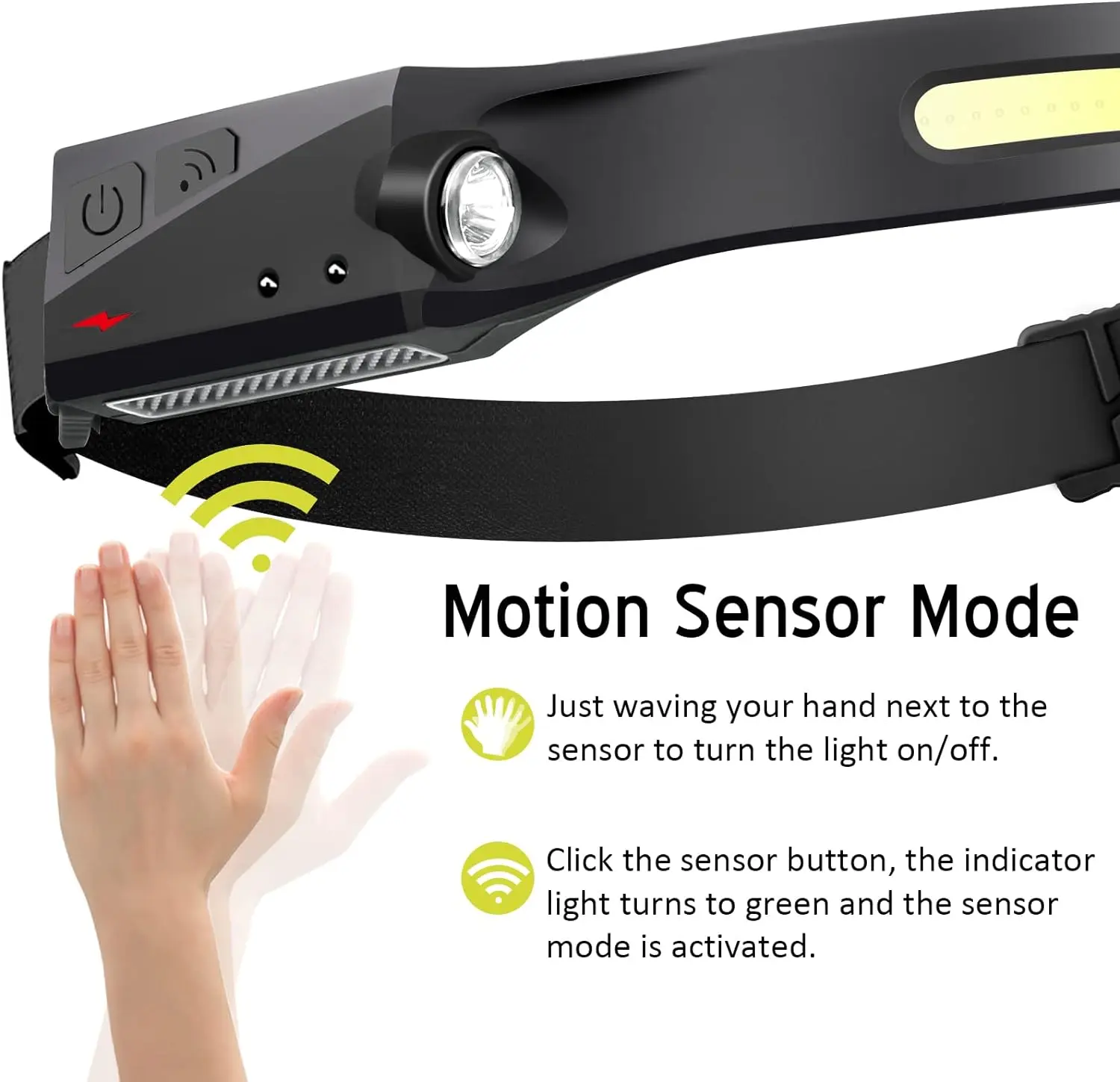 New Arrival Upgrade Silicone COB Torche LED Motion Sensor Headlight Rechargeable Waterproof Sensor LED Head light For Bicycle