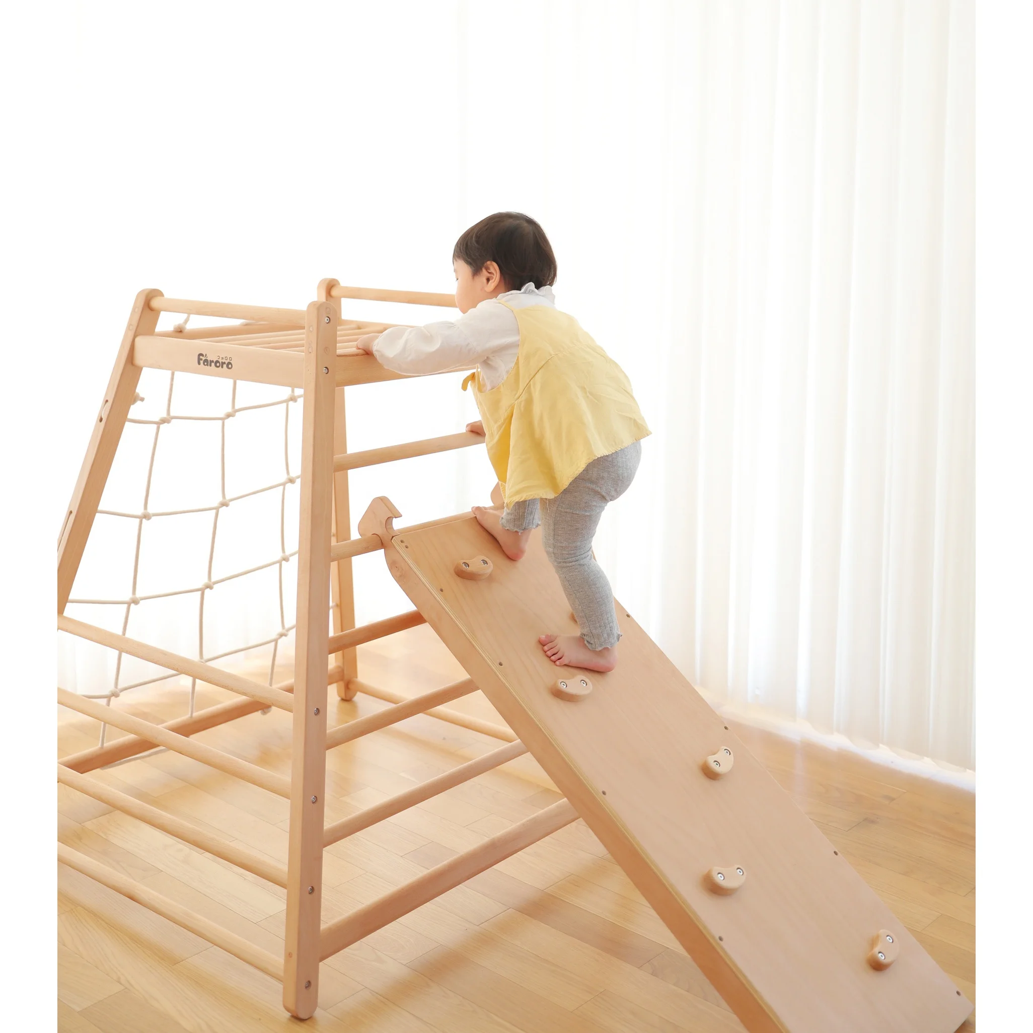 High Quality Multi-function Wooden Mall Indoor Playground Kids 3 in 1 Slide for Home