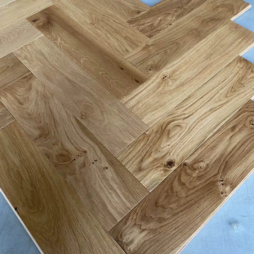 Jesonwood Engineered Oak Herringbone Flooring Multilayer Wooden Parquet Oak Flooring