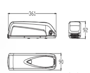 Новейшая версия 48V 17.5Ah 1000W ICR18650-35E вниз трубка Hailong литиевая батарея с 30A BMS и 2A зарядное