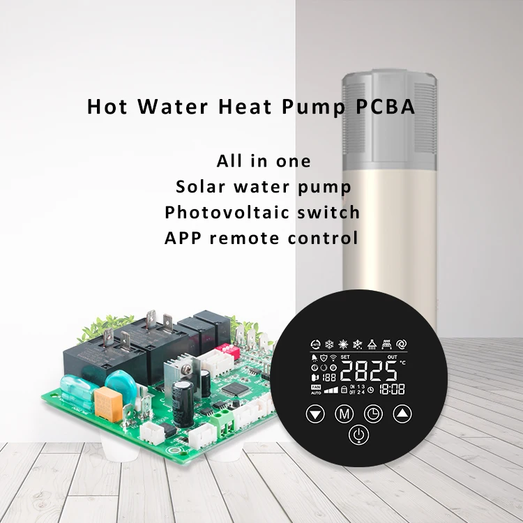 All In One  Air Source Solar  Heat Pump Water Heater Pcba Control Board Tuya Wifi Heat Pump Controller Pcb Circuit Board