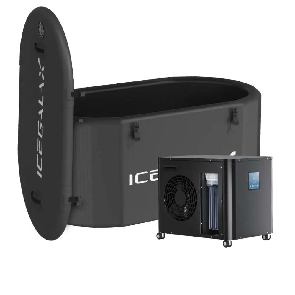 ICEGALAX Portable Ice Bath Tub Cooling Water Therapy PVC Inflatable Cold Plunge Bath Ice Tubs for Adults Fitness Recovery