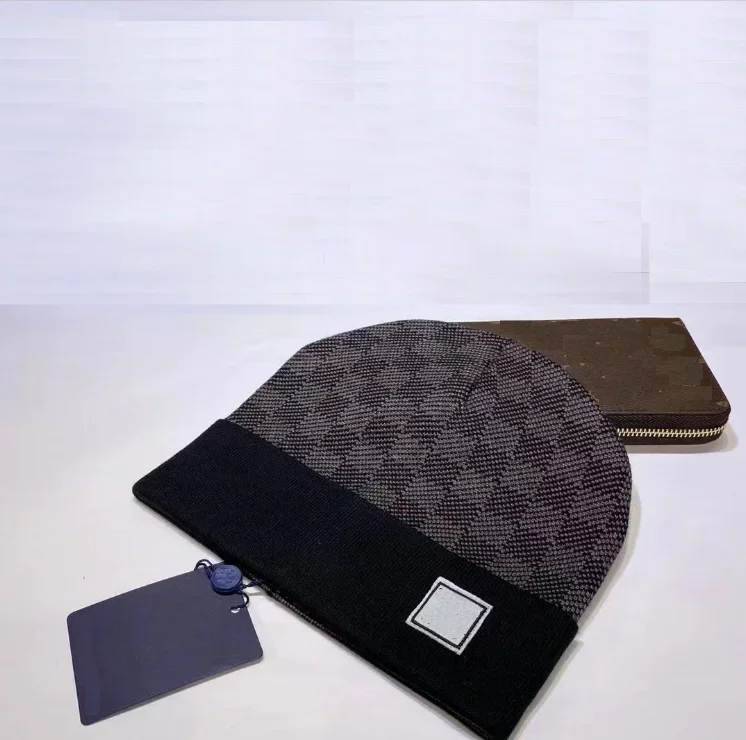 2024 fashion knitted beanie hat with logo winter hats designer women men