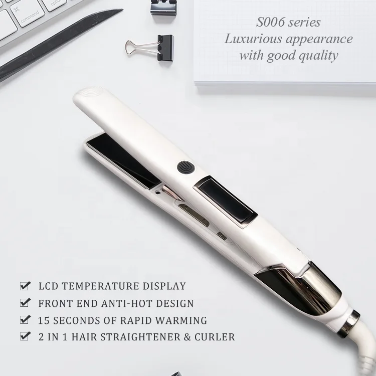 Hot Sale Cheap Flat Irons Lcd Display Titanium Electric Flat Iron