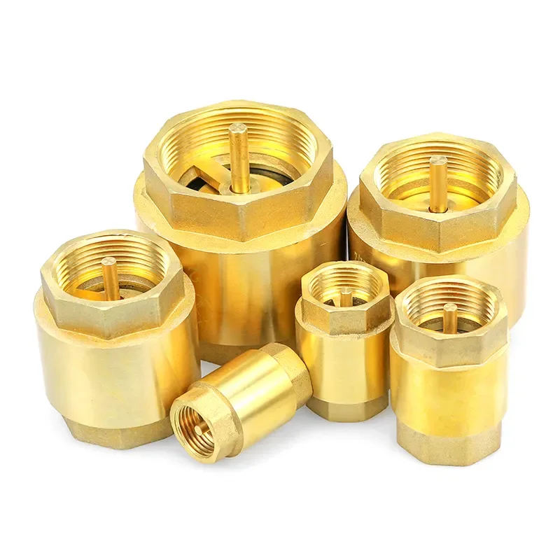Brass Valves 1/2 To 4 Inch Female Thread Manufacture Vertical Forged Brass Spring Check Valve For Water