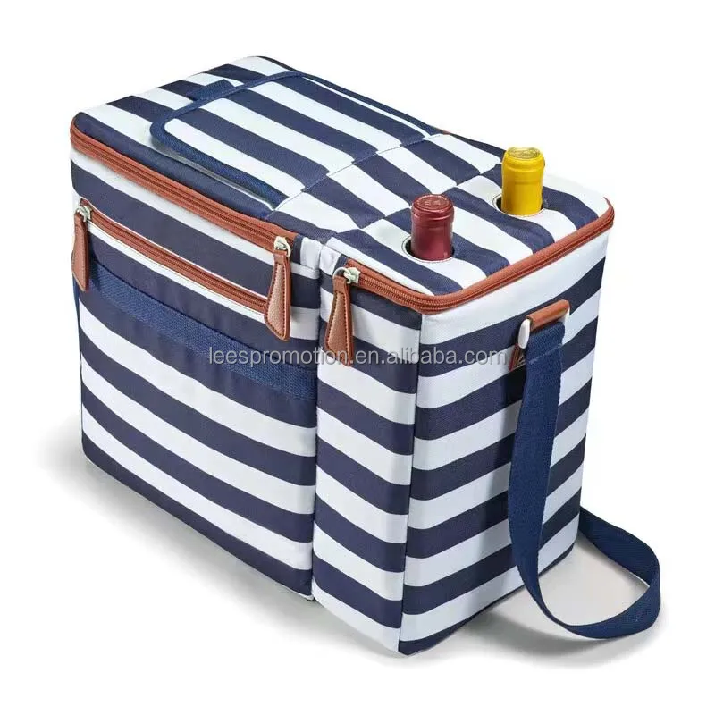 Leakproof Lightweight Picnic Cooler Bag Insulated Lunch Bag 24 Can Portable Lunch Box Cooler for Beach