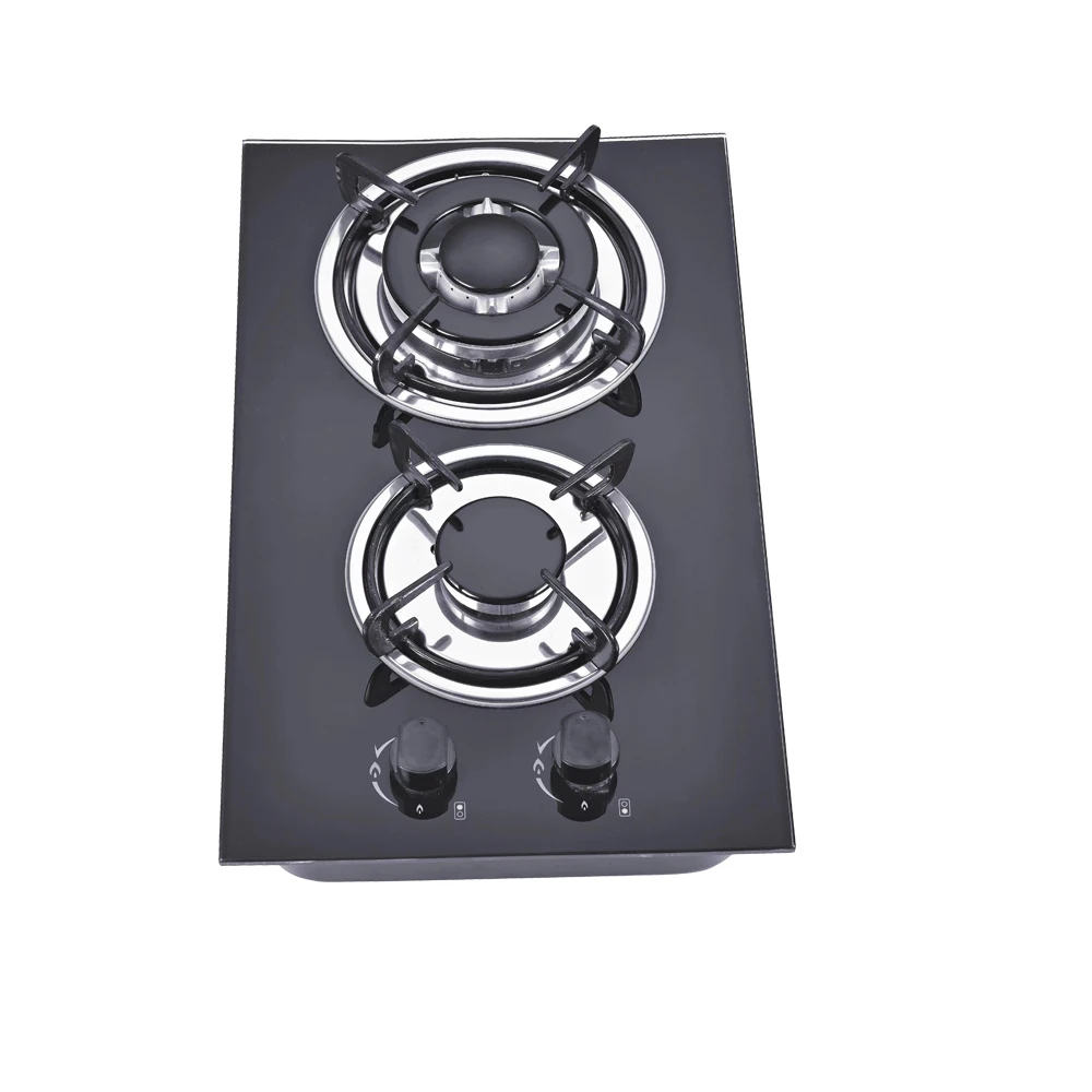 factory price 2 burner cooker glass home kitchen cooktops gas cooker hob gas stove cooktops