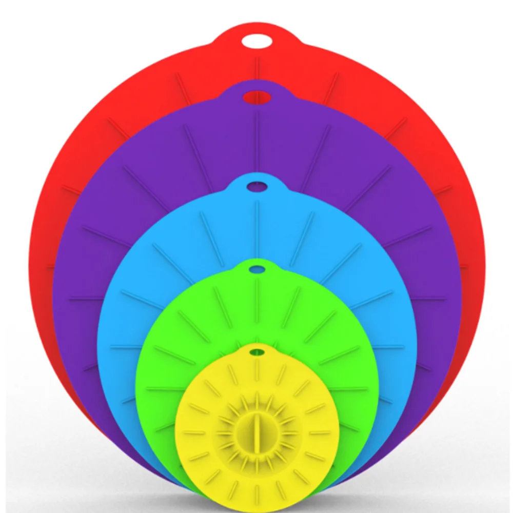 BPA free  Microwave Reusable Silicone Lid  5pcs food fresh Silicone Cover Silicone Stretch Cover For Bowl Pot