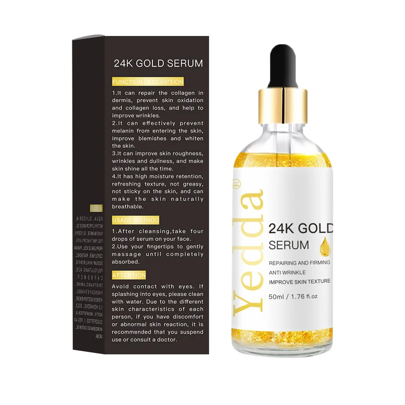 
24K gold serum whitening moisturizing skin care wholesale 