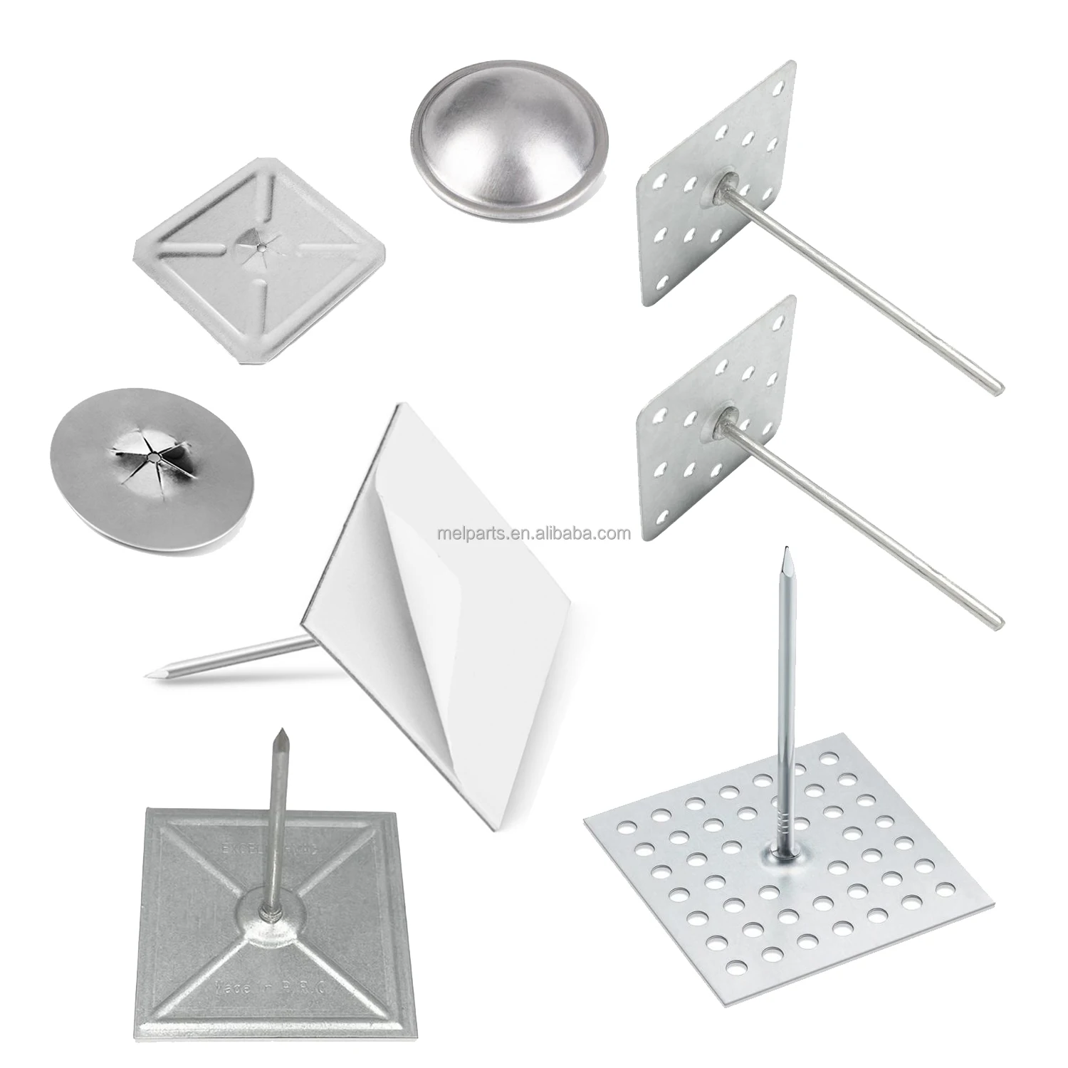 50 x 50mm Base 12GA Peel Press  Hanger Self Adhesive Stick Hanger Stuck Up Insulation Pin Insulation Hanger Manufacturer