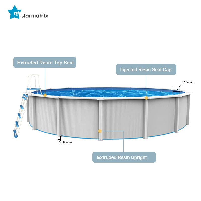 STARMATRIX PSP6413B/BW piscine fuori terra tonda плавательный бассейн стальной piscina надземные бассейны 14-16 футов