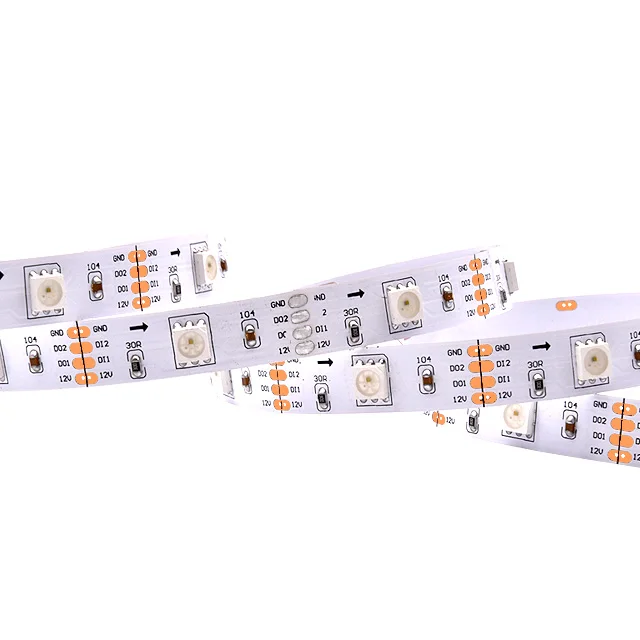 Programmable individually address DC12V Led Strip Light Car Decor Led Strip Light SK6813 RGB Led Light Strip