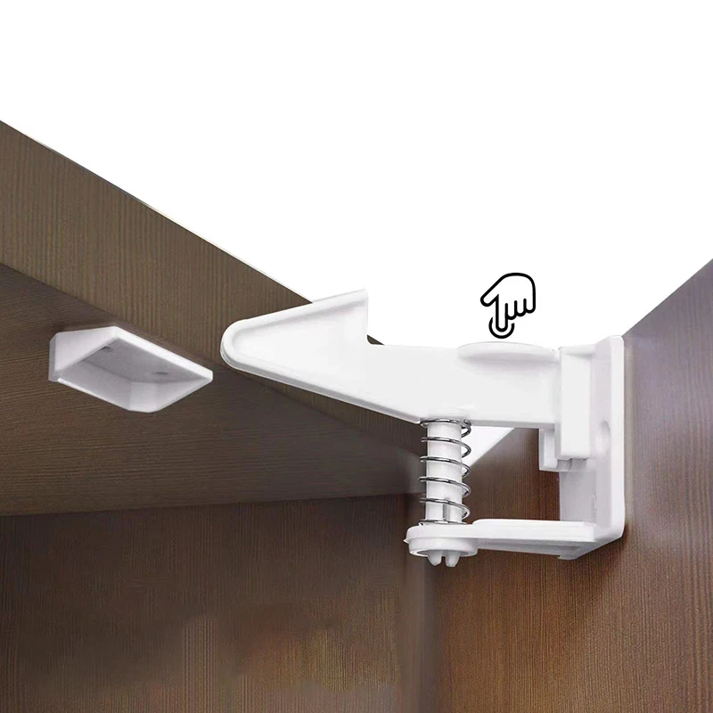High Quality Child Proofing Baby Safety Cabinet Invisible Door Spring Locks Latches Child Cabinets for Kids Latch Locker Drawers