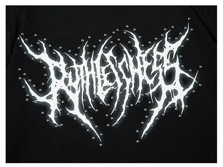 Custom Skull Rhinestones Cotton T shirt Man Shine Glitter Luxury Printed Rhinestones Heat Transfer Designs T shirt