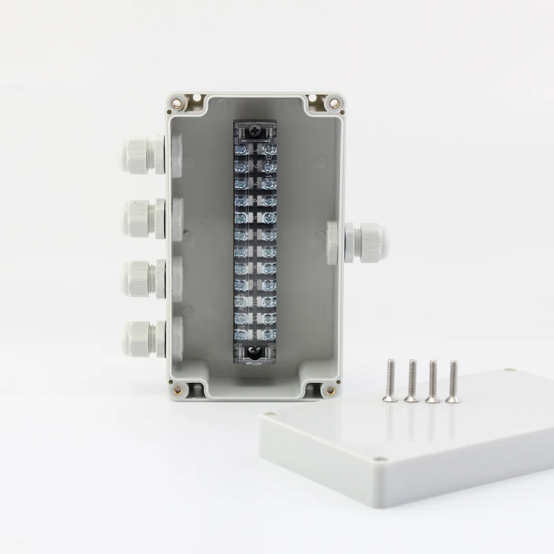 Outdoor Waterproof IP67 Electrical Enclosure Junction Box with TB Terminal Block 2Hole Universal Customized