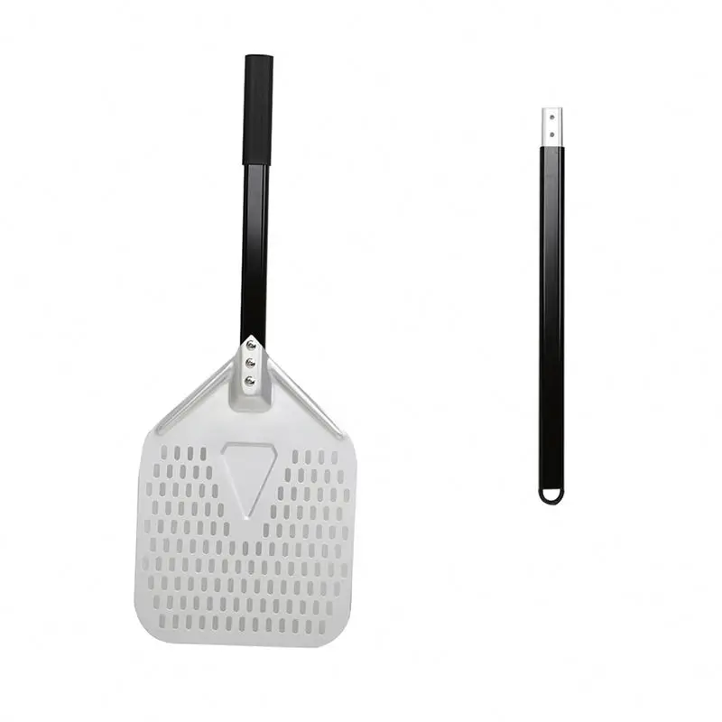 New Popular Big Horn Paddle, Circular Engraved Foldable Handmade Hardwood Homemade Making Metal Pizza Peels